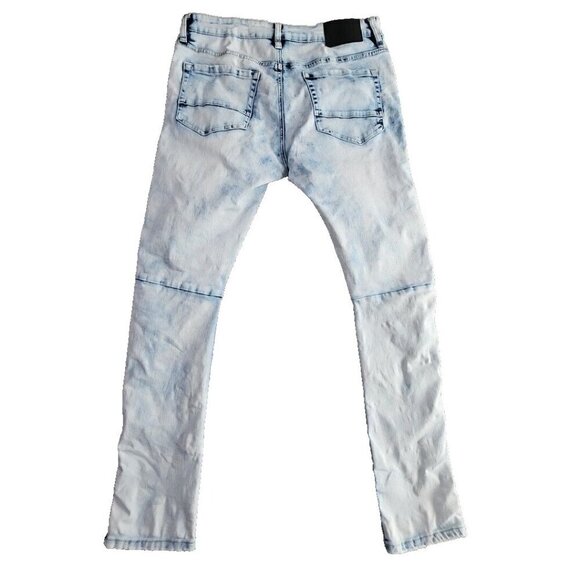 Rue21 Premium Jeans Men's 32x32 Skinny Supreme Flex Distressed Racing Stripe - Picture 2 of 16